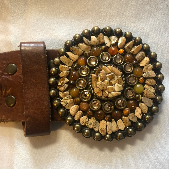 Women’s Leatherock Genuine Leather Belt Rhinestone main image 9